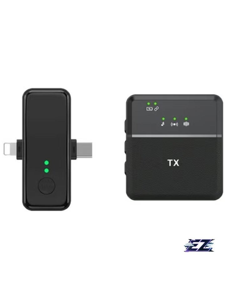 ELTRAZONE 3-in-1 Lavalier 2.4G Wireless Noise Reduction Mic with Dual Transmitter + Receiver for iPhone, Type-C Smartphones, and More - Image 1