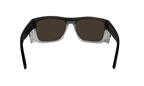 BOMBER Safety Glasses for Men Women 2-Tone Smoke Crystal Frame, Silver Mirror Safety Lens, Gray Foam Lining with Removable Side Shields, z87 Compliant Sunglasses, Scratch Resistant Coating - CL104 - Image 4