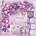 TREWAVE Butterfly Baby Shower Decorations for Girls A Little Butterfly Is On The Way Party Backdrop Cake Toppers Stickers Pink Purple Balloons Boxes for Girl Birthday Baby Shower Decor - Image 3
