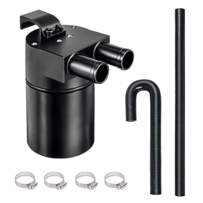 Aluminum Alloy Oil Catch Can Reservior 300Ml Automotive Replacement Catch Can Breather Tank Kit Compatible With Bmw N54 335I 135I E90 E92 E82 2006 2007 2008 2009 2010Black