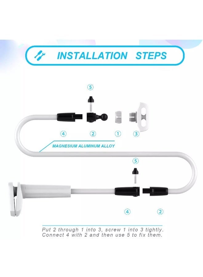 لاميكول حامل الهاتف المحمول LS01، حامل هاتف مرن: حامل هاتف قابل للتعديل متوافق مع أجهزة Switch، وPhone 11 Pro XS Max XR X 8 7 6 6s Plus، وغيرها من الأجهزة التي يتراوح حجمها بين 4.7 و7.9 بوصة. - Image 5