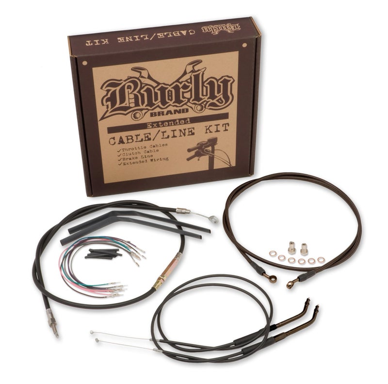 Burly B30-1012 Cable/Brake Line Kit for 14" Height Apehanger Handlebars - Image 5