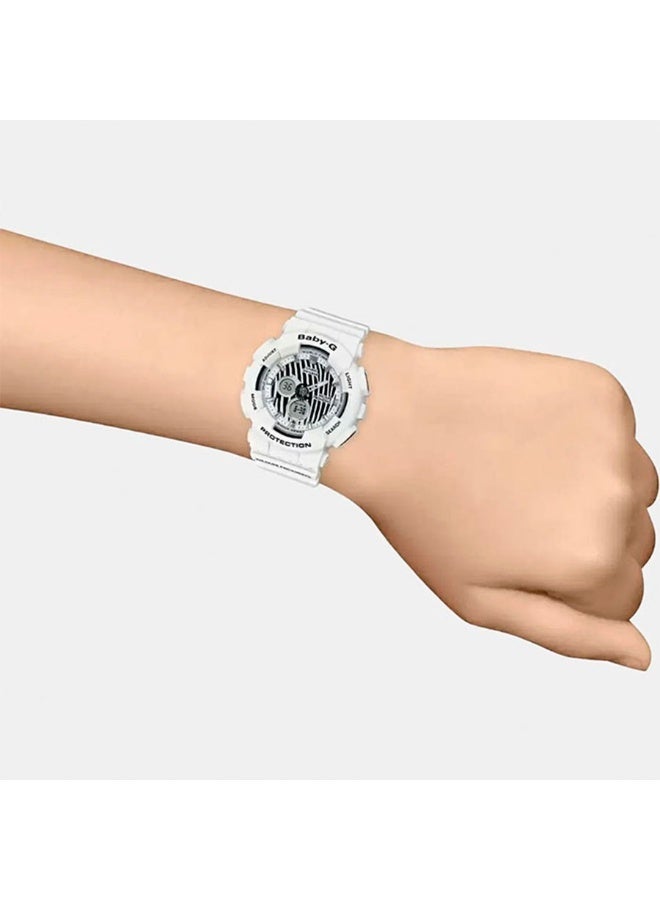 G-SHOCK Baby-G Quartz Women’s Watch BA-120WLP-7ADR, 43.4 mm White Zebra-Print Dial, Resin Strap, Shock-Resistant, 100 M WR - Image 3
