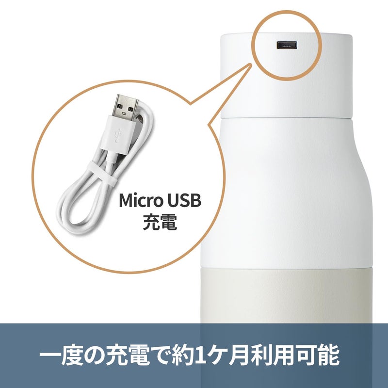 LARQ زجاجة LARQ PureVis سعة 17 أونصة - زجاجة مياه من الفولاذ المقاوم للصدأ ذاتية التنظيف ومعزولة مع جهاز تنقية مياه UV وتصميم حائز على جوائز | قابلة لإعادة الاستخدام وصديقة للسفر، أسود أوبسيديان - Image 4