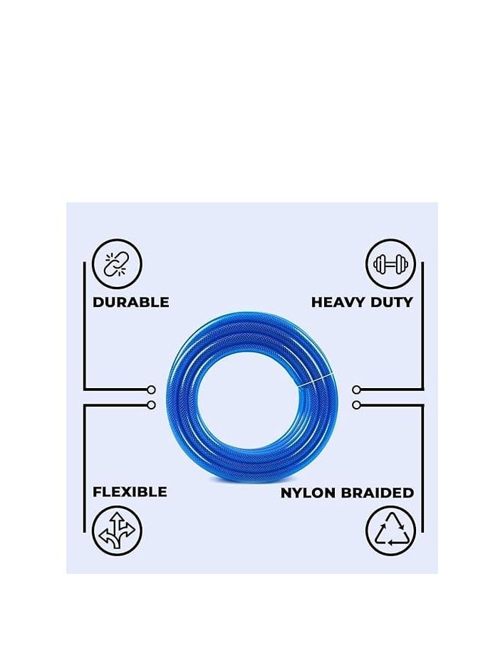 Multipurpose PVC Nylon Braided Water Pipe for Car Washing Gardening & Outdoor Cleaning Durable Leak-Proof Flexible Hose (20 Yards - 1/2 Inch Diameter) - Image 4