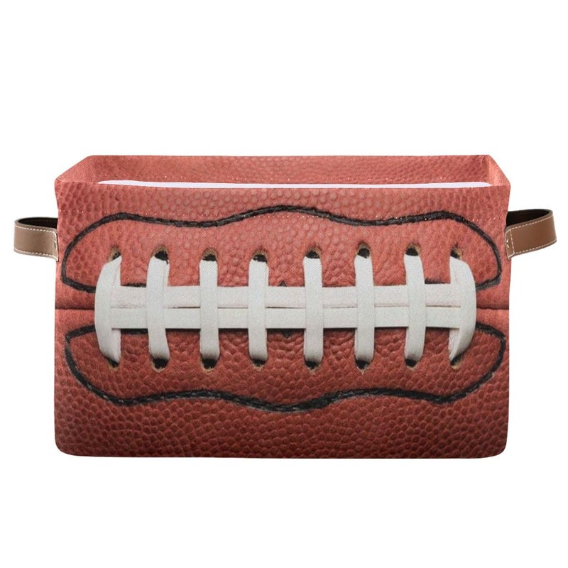 Bzocm Football Rectangular Storage Basket Organizer Bin Shelf Baskets For Clothes Gifts For Home Office Dorm - Image 2