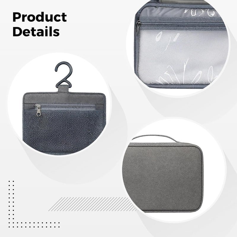 Vacation Travel Toiletry Organizer, 4-Compartment Cosmetic Bag, 18.9 X 9.8 In, Waterproof - Image 2