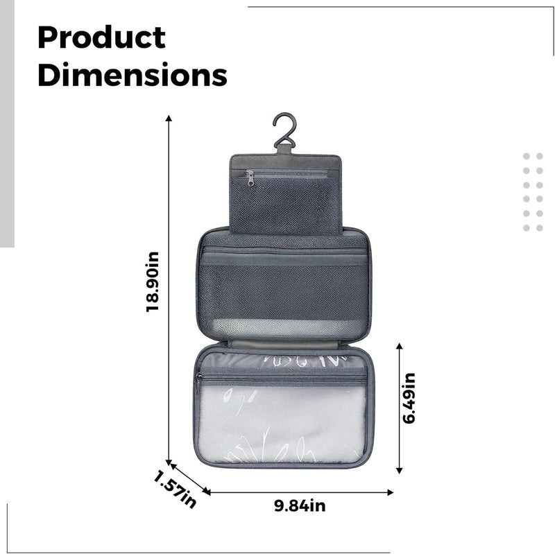 Vacation Travel Toiletry Organizer, 4-Compartment Cosmetic Bag, 18.9 X 9.8 In, Waterproof - Image 5