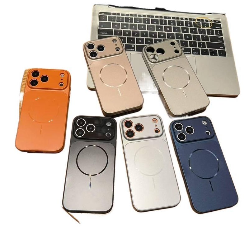 MS غطاء MagSafe بAcrylic لـ iPhone 15 / 15 Plus / 15 Pro / 15 Pro Max مع مغناطيس قوي وحماية العين مع محاذاة دقيقة للفتحات مع سطح مرآة باللون أسود مغناطيسي مع مرآة من الأكريليك باللون. - Image 5