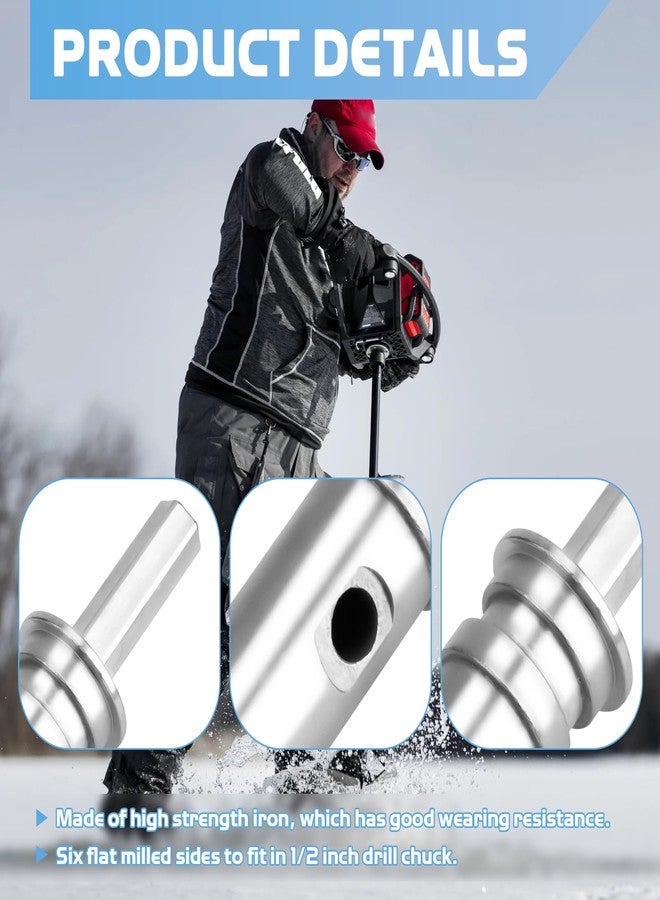 SyunsXoon Two Stage Drill Adapter Replacement for StrikeMaster NDA-3 Auger Adapter, Efficient Power Ice Auger Drill Chuck Fits for 4" - 8" StrikeMaster Mora & Lazer Hand & Power Auger Drills - Image 4