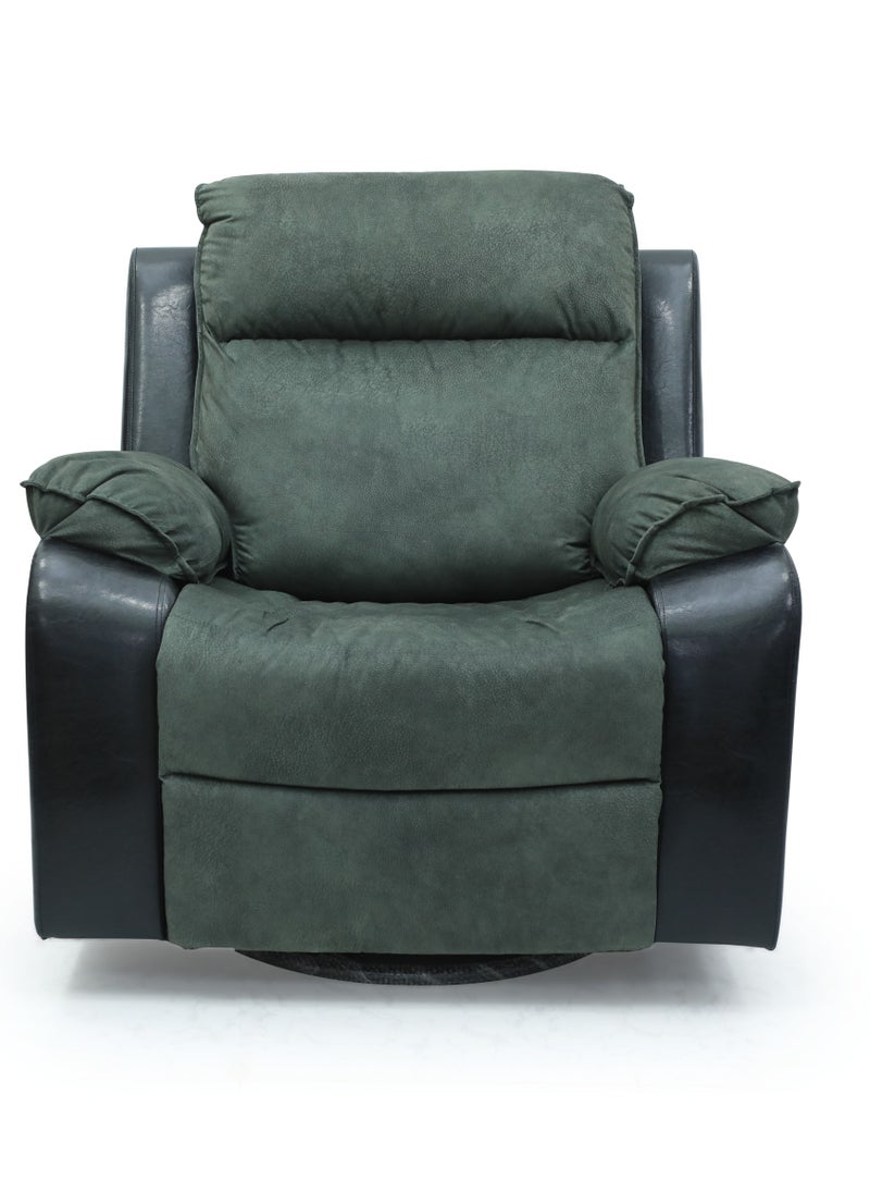 Multi Home Furniture Modern Design Executive Massager Sofa Recliner fabric and leather MH-1145A-31 GREY OLIVE with 360 Moving and Rocking Sofa and Have More cushion And (GREY)  - Image 1