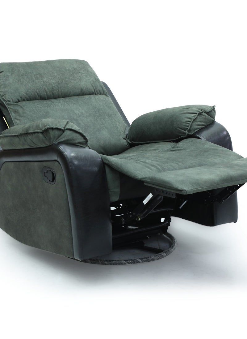 Multi Home Furniture Modern Design Executive Massager Sofa Recliner fabric and leather MH-1145A-31 GREY OLIVE with 360 Moving and Rocking Sofa and Have More cushion And (GREY)  - Image 3
