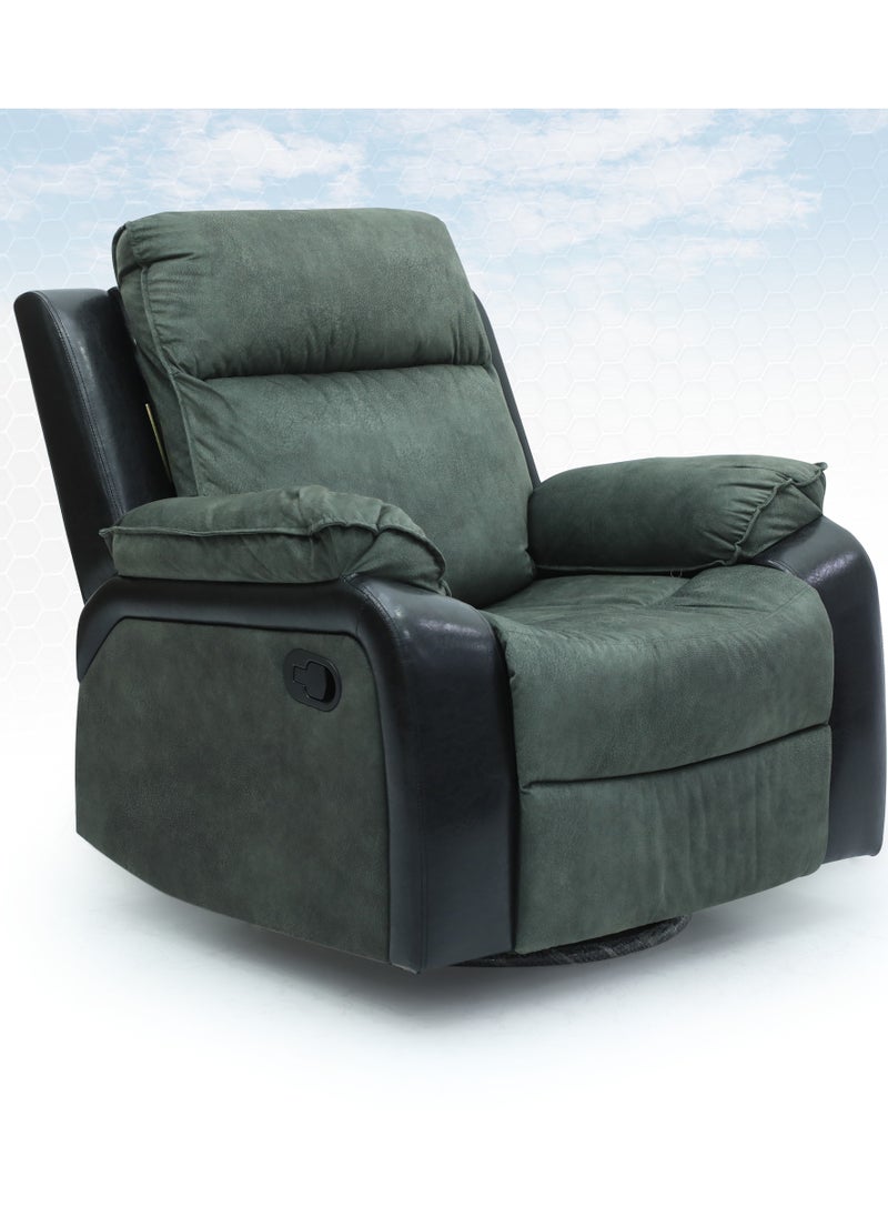 Multi Home Furniture Modern Design Executive Massager Sofa Recliner fabric and leather MH-1145A-31 GREY OLIVE with 360 Moving and Rocking Sofa and Have More cushion And (GREY)  - Image 4