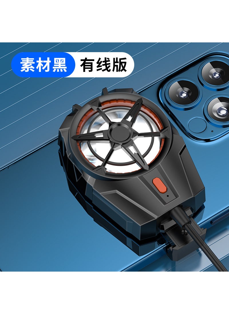 Generic - New X52 Wind Cooling Mobile Phone Heat Sink Silent Portable Adjustable Gaming Peripheral Device Three-Layer Heat Dissipation X52 plug-in material Black - Image 1