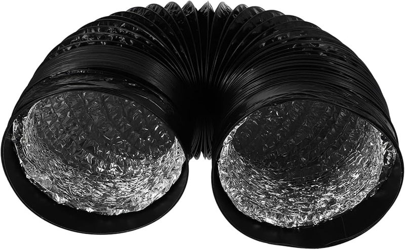 4 طبقات أنابيب هواء مرنة من رقائق الألومنيوم الثقيلة 300 × 18 سم لاستخدامات التهوية في التكييف والمطابخ تشمل مشابك - Image 2