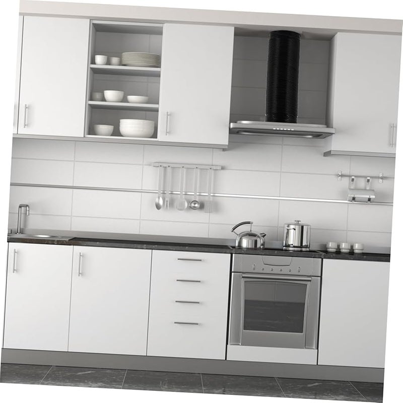 4 طبقات أنابيب هواء مرنة من رقائق الألومنيوم الثقيلة 300 × 18 سم لاستخدامات التهوية في التكييف والمطابخ تشمل مشابك - Image 5