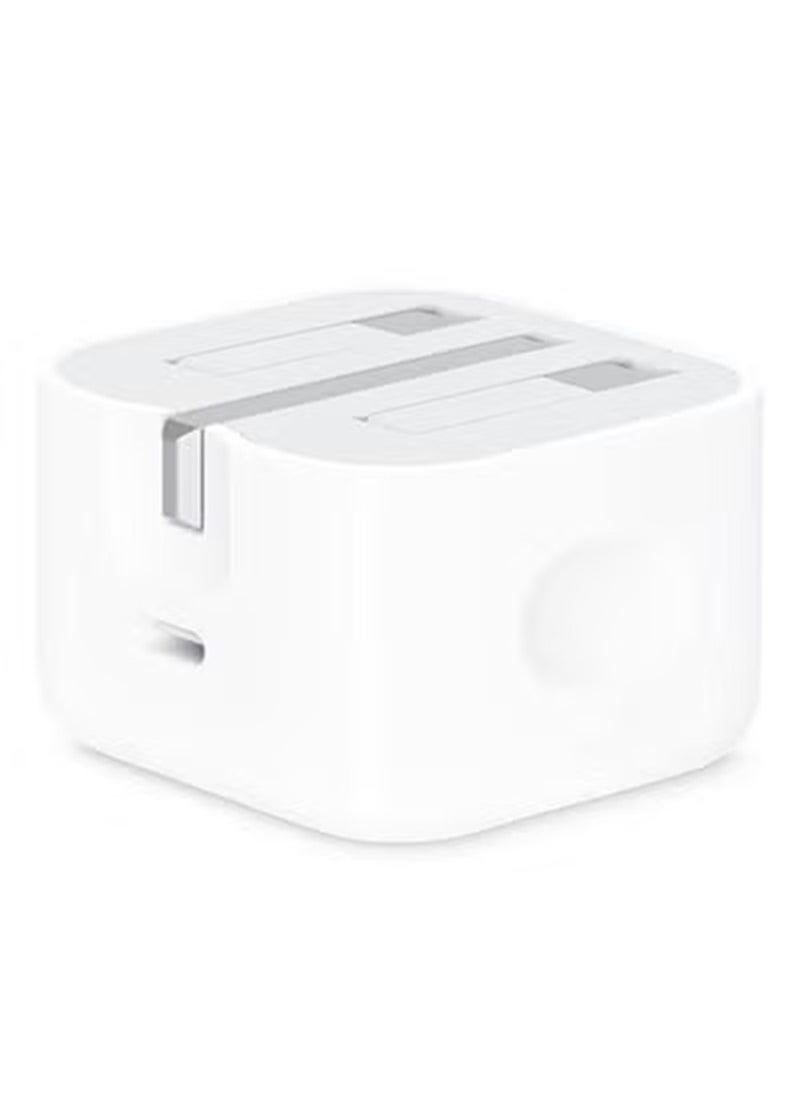 Power Adapter for iPhone, USB-C 20W Fast Charging Adapter with 1.5M Type C to Lightning Fast Charging Cable White