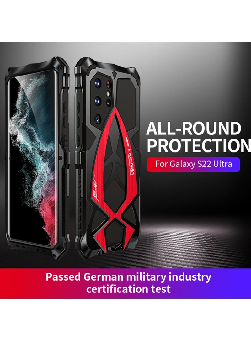 Y&D Galaxy S22 Ultra Case Original Metal Rugged Heavy Duty The Inner Silicone 360 Full Body Protective Cover for Samsung 5G 6.8 inch 2022 - Image 5