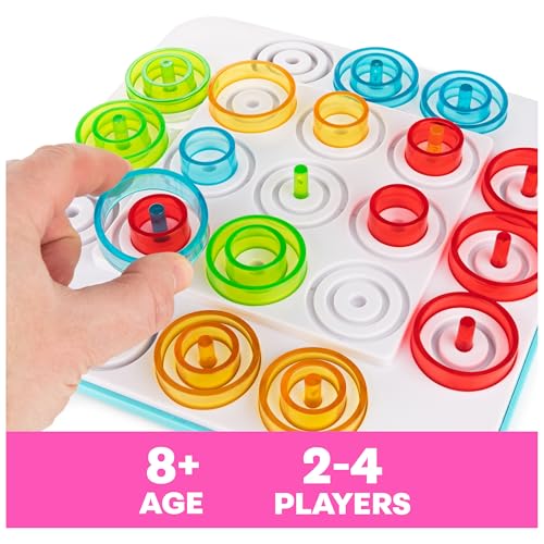 marbles Spin Master Games, Otrio Strategy-Based Board Game, Classic Game, Advanced Tic Tac Toe STEM Activity, 2 Players, for Ages 8 & Up - Image 2