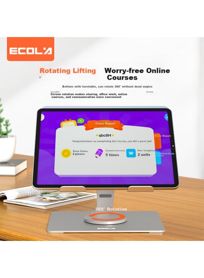 Ecola Laptop Stand Desk 360° Rotating Display Riser Aluminum Alloy Heat Sink Folding Adjustable Stand For Huawei, Lenovo, Legion, Macbook, Qingyun A28p - Image 4