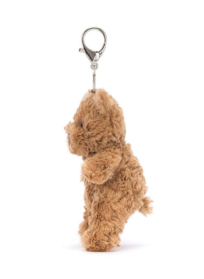 Jellycat Bartholomew Bear Bag Charm – Soft Plush Brown Bear Keychain with Metal Clasp – 18cm Bag Accessory for Backpacks, Keys & Gifting - Image 3