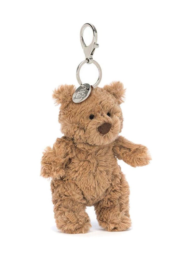 Jellycat Bartholomew Bear Bag Charm – Soft Plush Brown Bear Keychain with Metal Clasp – 18cm Bag Accessory for Backpacks, Keys & Gifting - Image 1