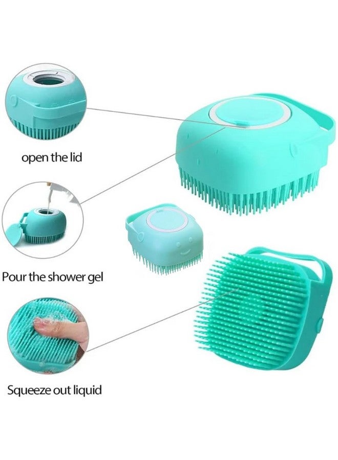 فرشاة استحمام وتدليك للعناية بالحيوانات الأليفة: موزع شامبو وفرشاة تدليك سيليكون للكلاب والقطط والجراء - لطيفة على البشرة، تنظيف عميق لمعطف لامع - مناسبة للكلاب والقطط ذات الشعر الطويل والقصير - Image 5