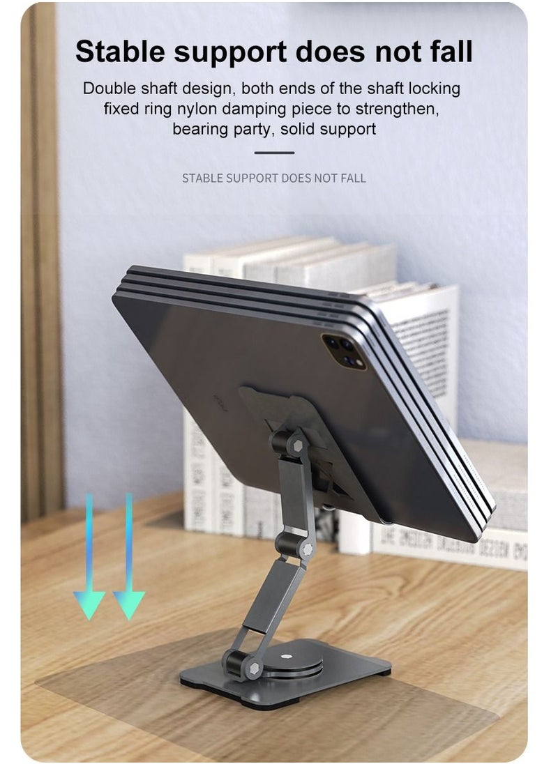 Generic - Aluminum Alloy Phone Holder Foldable Rotatable Phone Holder Phablet Desktop Lazy Bracket Multi function Phone Stand - Image 1
