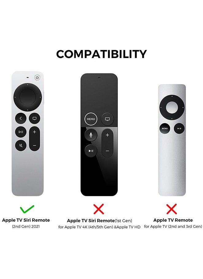 Muyixin Case Compatible with 2022 Apple TV 4K HD Siri Remote 3rd Generation [AirTag Holder Built in] All Around Cover Apple TV Remote/Siri Remote (2nd) and AirTag (Glow Green)  - Image 2