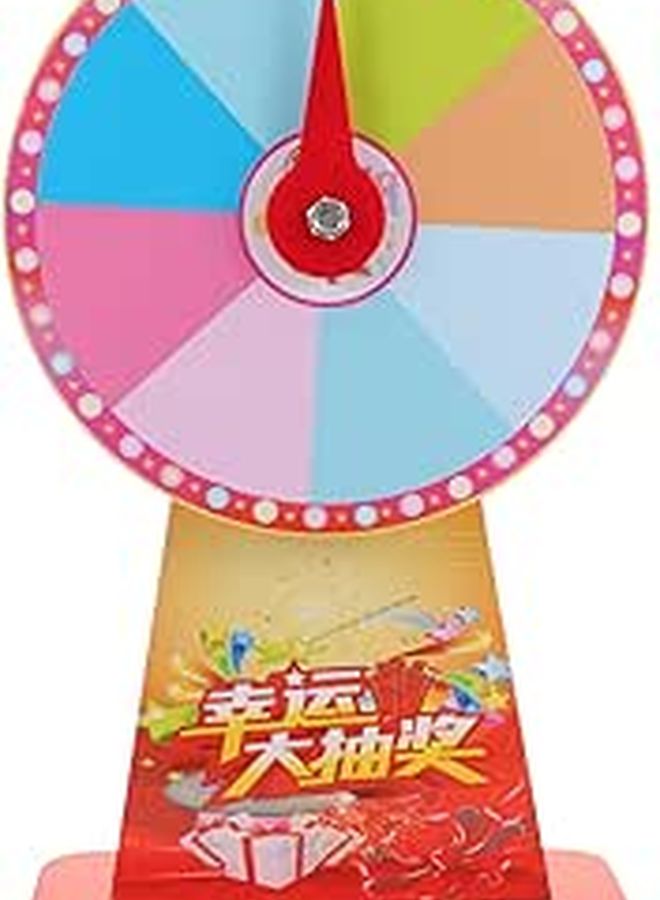 Colorful Rotating Prize Wheel Tabletop Fortune Game For Parties And Events - Image 1