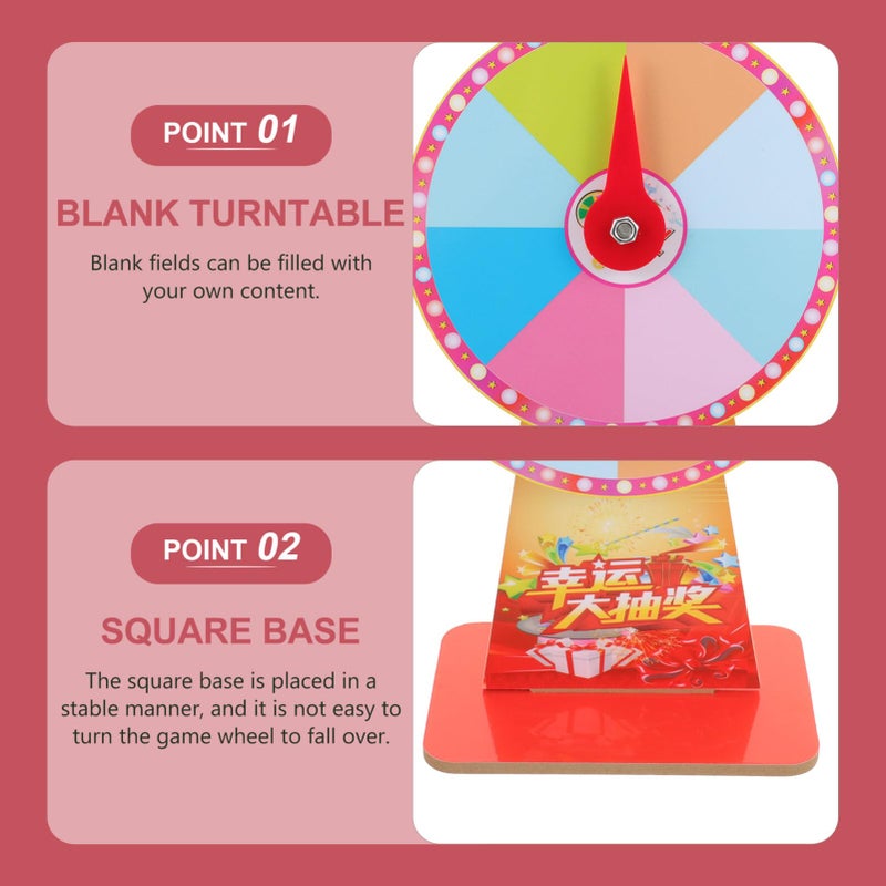 Colorful Rotating Prize Wheel Tabletop Fortune Game For Parties And Events - Image 5