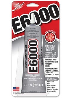 E6000 Eclectic Products 237032 6 Pack 2-Ounce Craft Adhesive Tube, Clear 