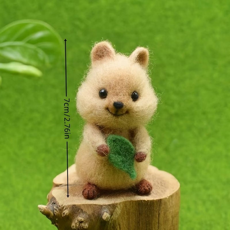 1 Piece Short Tailed Kangaroo Felt Material Bag Handmade DIY Craft Kit With English Manual Creative Doll Relax Toy Gift For Handicraft Enthusiasts Backpack Pendant Living Room Table Display - Image 4