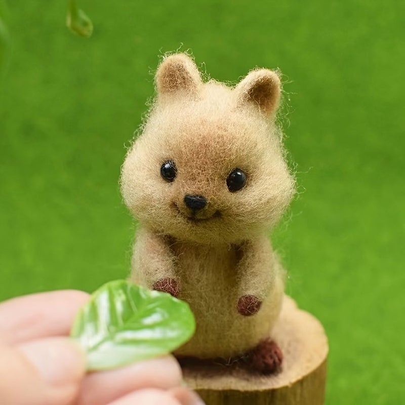 1 Piece Short Tailed Kangaroo Felt Material Bag Handmade DIY Craft Kit With English Manual Creative Doll Relax Toy Gift For Handicraft Enthusiasts Backpack Pendant Living Room Table Display - Image 5