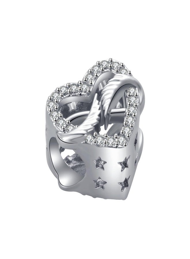 MiiFort In Loving Memory Angel Wings Infinity Heart Charm Compatible with Pandora Charms Bracelets - Image 2