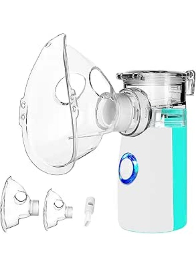 Portable Ultrasonic Aerosol Inhaler – Silent Inhalation Device for Children & Adults with Masks and Nozzle – Low-Noise Design for Home Use - Image 1