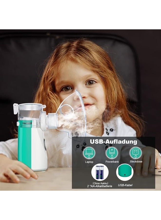 Portable Ultrasonic Aerosol Inhaler – Silent Inhalation Device for Children & Adults with Masks and Nozzle – Low-Noise Design for Home Use - Image 5