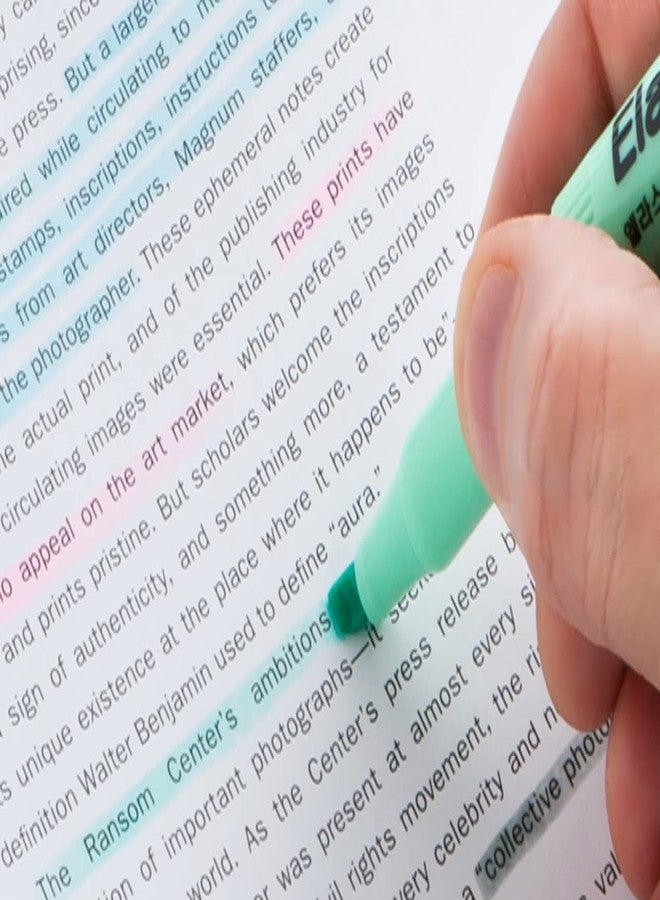 Lineplus Elastomer Pastel Highlighter Pen Set of 8 , Multicolor - Image 4