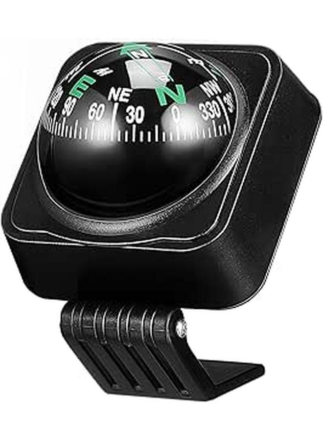 Adjustable Marine Compass for Car Boat Dashboard Outdoor Vehicle Navigation Display Black - Image 1
