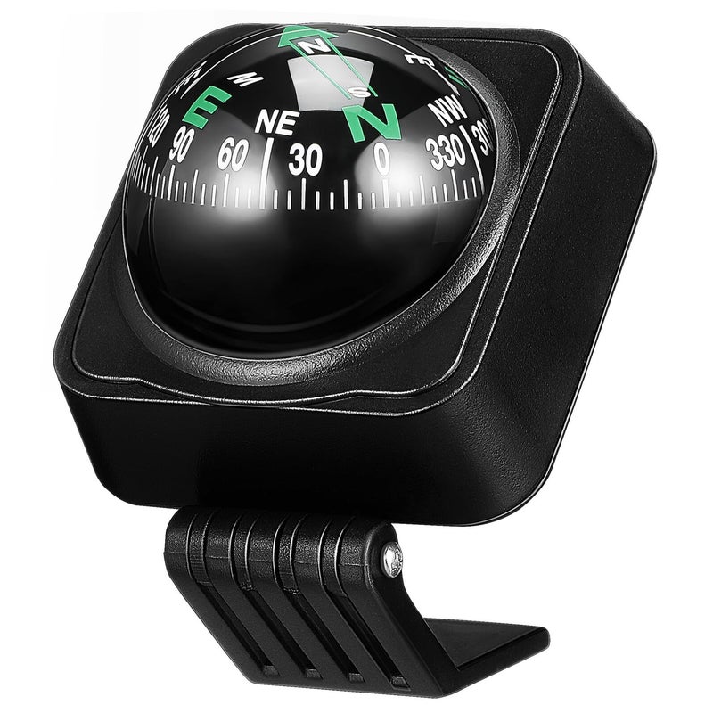 Adjustable Marine Compass for Car Boat Dashboard Outdoor Vehicle Navigation Display Black - Image 2