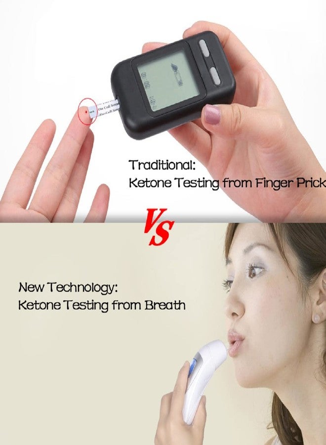 coolker Keto Breath Meter for Ketosis Tracking - Digital Ketones Test Analyzer with 10 Mouthpieces - Image 2