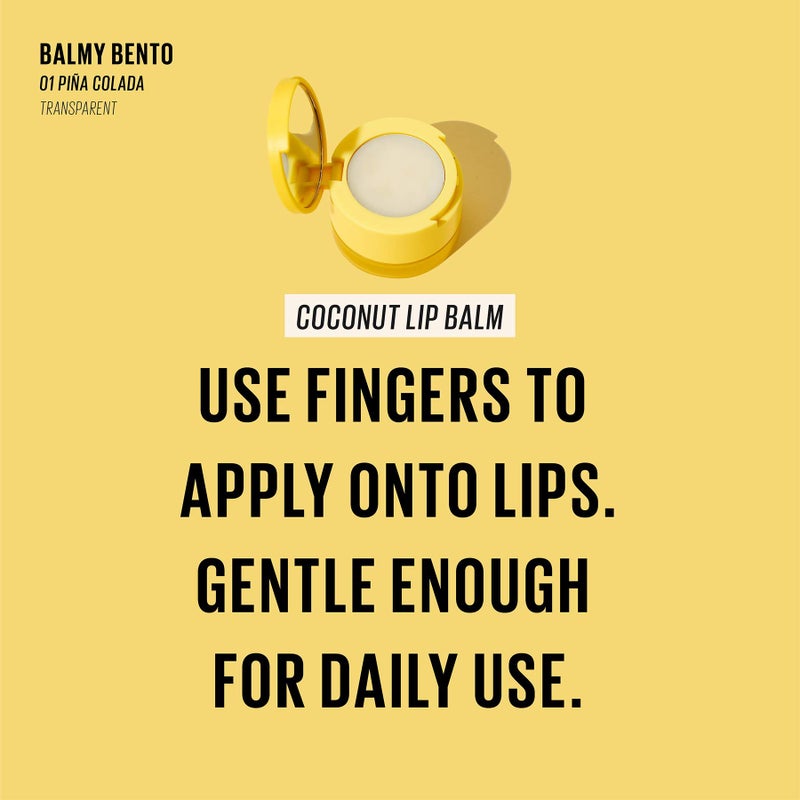 KAJA Lip Balm - Balmy Bento | Scrub, with Coconut Oil, Clear Finish Treatment, Moisturize, Exfoliate, Smoothes Butter Lips Care, Compact Travel Size, PiÃ±a Colada, Korean Beauty, 0.4 Oz - Image 4