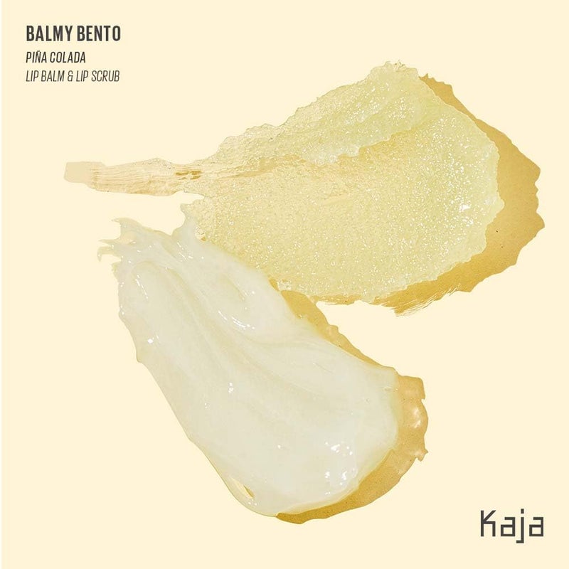 KAJA Lip Balm - Balmy Bento | Scrub, with Coconut Oil, Clear Finish Treatment, Moisturize, Exfoliate, Smoothes Butter Lips Care, Compact Travel Size, PiÃ±a Colada, Korean Beauty, 0.4 Oz - Image 2