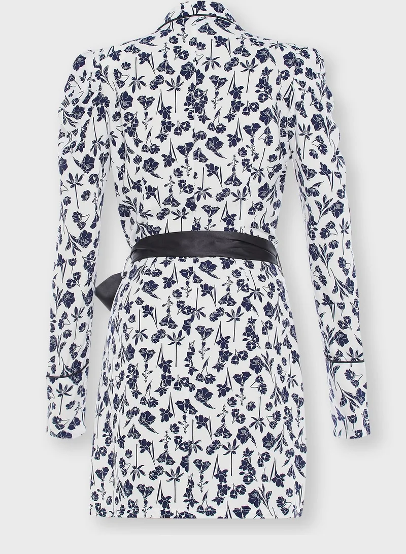 Missguided Floral Print Blazer Dress
