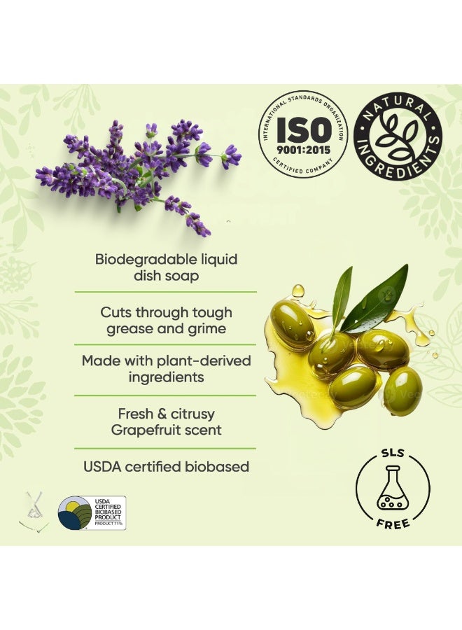 BioNatura صابون الأطباق العضوي 5 لترات - برائحة اللافندر | مصنوع من زيت الزيتون وزيت جوز الهند | سائل غسيل الأطباق طبيعي وفعال - Image 4