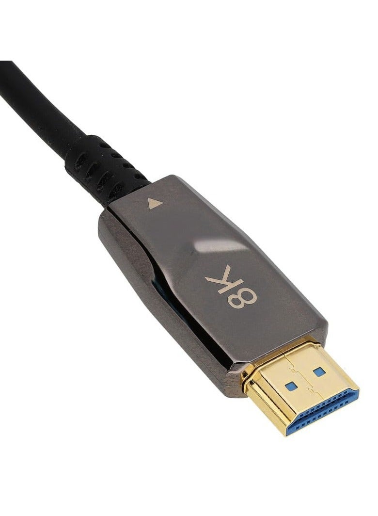 كابل HDMI 8K من الألياف الضوئية بطول 98 قدمًا/30 مترًا، كابل HDMI 2.1 نشط فائق السرعة 48 جيجابت في الثانية يدعم 8K بتردد 60 هرتز، و4K بتردد 120 هرتز، وHDR ديناميكي، وeARC، وDolby Atmos  - Image 1