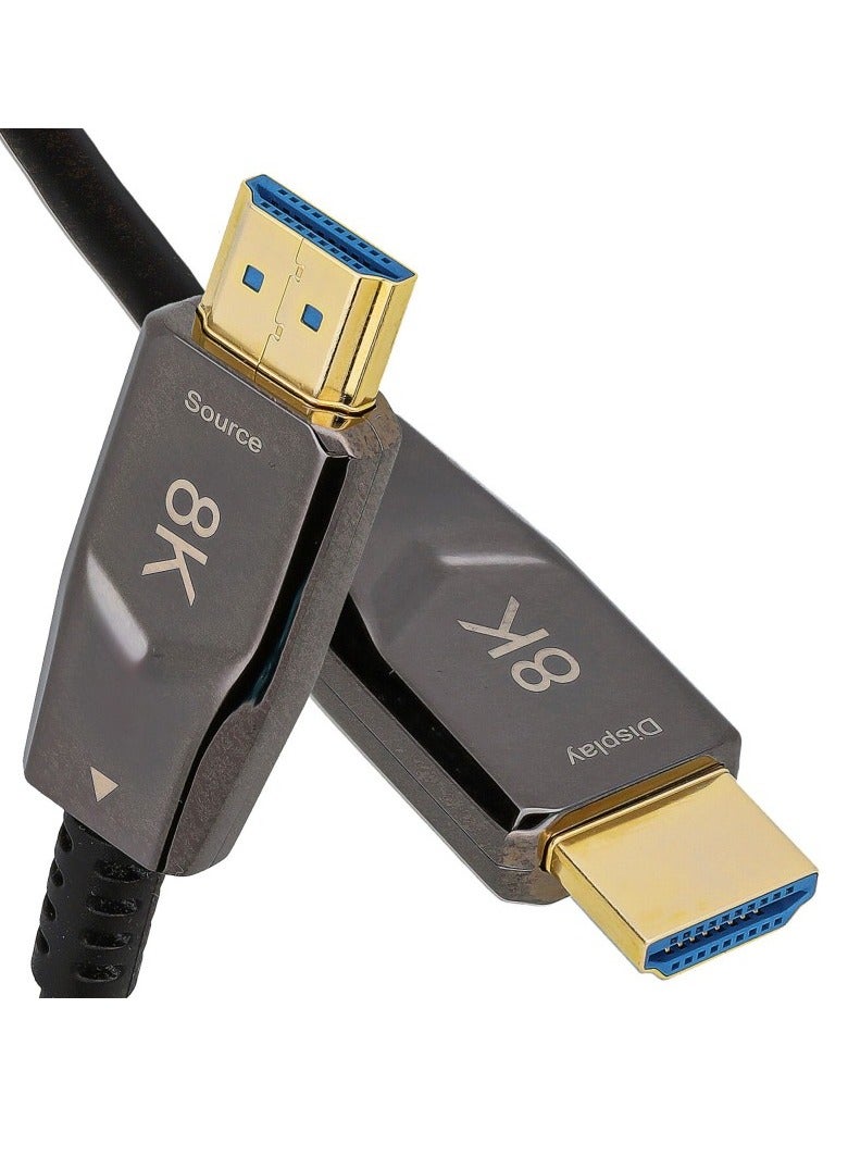كابل HDMI 8K من الألياف الضوئية بطول 98 قدمًا/30 مترًا، كابل HDMI 2.1 نشط فائق السرعة 48 جيجابت في الثانية يدعم 8K بتردد 60 هرتز، و4K بتردد 120 هرتز، وHDR ديناميكي، وeARC، وDolby Atmos  - Image 4