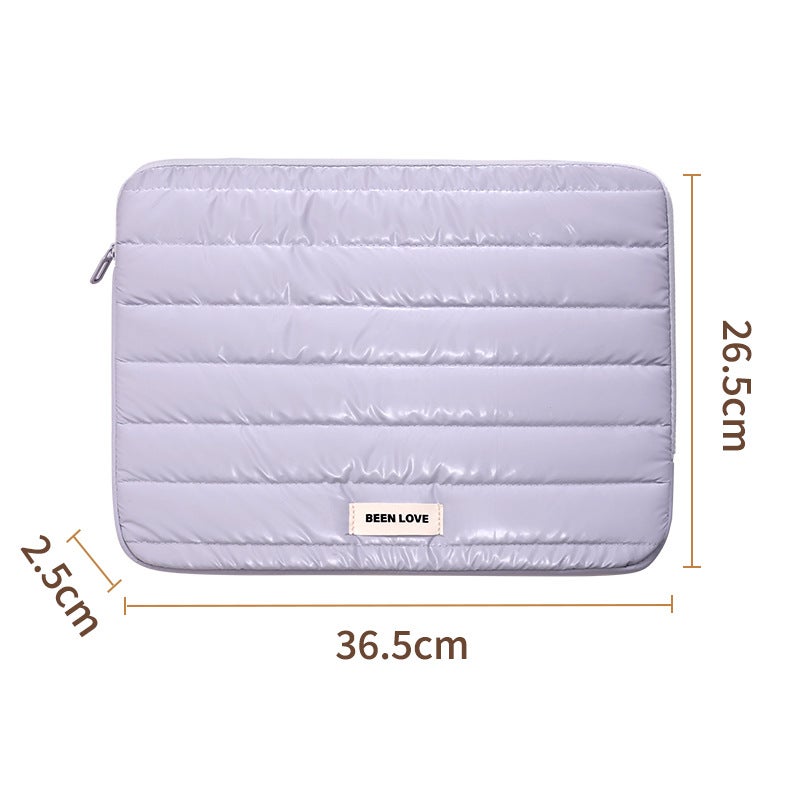 New down Cloth Computer Sleeve Baby Velvet Bubble Wrap Computer Bag 13.3inch / 14inch Computer Sleeve Bag - Image 1