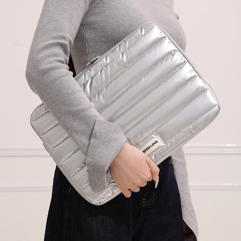 New down Cloth Computer Sleeve Baby Velvet Bubble Wrap Computer Bag 13.3inch / 14inch Computer Sleeve Bag - Image 4