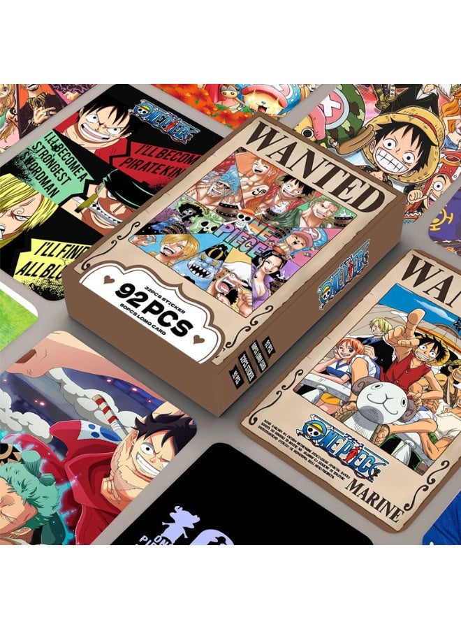 NIBEMINENT 92 Pcs Cartoon One Piece Double-sided Lomo Cards Card For Fans Collection Gifts - Image 1